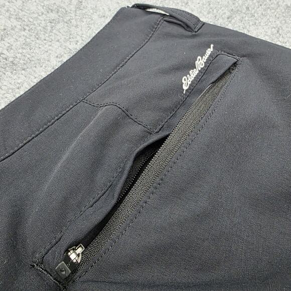 Eddie Bauer Pants Mens 36x32 Black Straight Fit Nylon Spandex Zip Pocket Outdoor - Picture 15 of 16